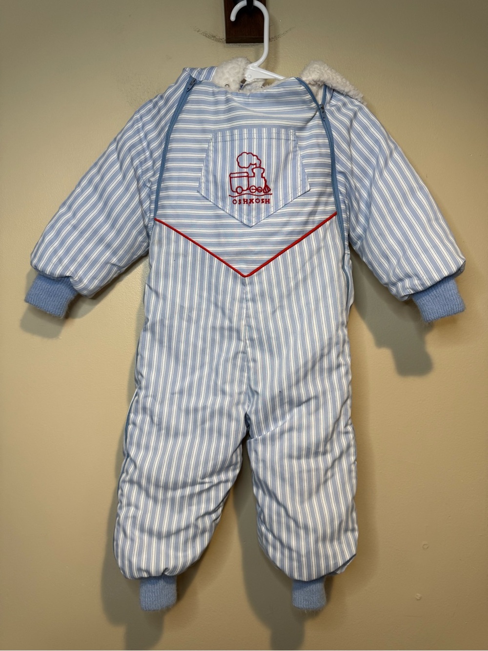 Vintage OshKosh snowsuit MADE IN USA baby bunting outfit